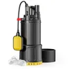Image de Wiltec Pompe à eau immergée 850 W   5000 l/h   Refoulement max. 20 m profondeur max. 7 m   avec Interrupteur à flotteur Thermorégu