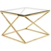 Image de Table dappoint en verre doré BEVERLY - BELIANI - Design contemporain - 60x35x45cm