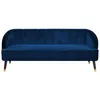 Image de Beliani - Canapé 3 places en velours bleu cobalt ALSVAG