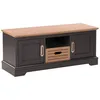 Image de Meuble TV gris foncé et bois clair GARET