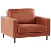 Image de Fauteuil en cuir PU marron doré SAVALEN