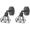 Image de Lot de 2 appliques murales noires mates ERMA