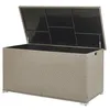 Image de Coffre en rotin beige taupe 155 x 75 cm MODENA - BELIANI - Jardin - Extérieur - Meuble de jardin