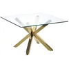 Image de Table basse - BELIANI - STARLIGHT - Carré - Doré - Verre et métal