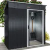 Image de Abri de jardin GARDEBRUK 185x165x90cm anthracite porte coulissante