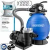 Image de MONZANA® Système de filtre à sable 9.600L/H préfiltre piscine 30.000L 25kg verre filtrant 7 voies raccord 2en1 Ø32-38mm 400W eau
