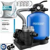 Image de MONZANA® Système de filtre à sable 13.200L/H préfiltre piscine 58.000L 25kg verre filtrant 7 voies raccord 2en1 Ø32-38mm 600W eau