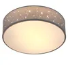 Image de Monzana Plafonnier Ciel étoilé Rond Ø 30cm Abat-jour Tissu 40 Watt Séjour Chambre Plafonnier Tissu Lampe gris 1xE27 Lampe plafond ro