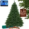 Image de CASARIA® Sapin de Noël artificiel Premium L 150x90cm support arbre de Noël imitation parfaite densité branches PE PVC Mix décoration