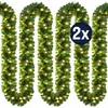 Image de 2x Guirlandes de Noël lumineuses CASARIA® 10m 100 LED blanc chaud Sapin artificiel Décoration de noël intérieur extérieur