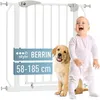 Image de Barrière sécurité - IB STYLE - Berrin - Pas de perçage - Fixation par Pression- pour Enfants 6 a 24 Mois- 150-160 cm Blanc