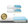 Image de EMMA Pack Matelas Emma Original Edition Hybride 140x200 cm + 2 Oreillers Emma Original Adapt Mémoire de forme + Ressorts