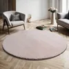 Image de the carpet Relax tapis moelleux à poils courts antidérapant lavable à 30 degrés Rose 120 cm Rond