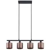 Image de Lindby Suspension Joudy à intensité variable (Moderne) en Bronze Métal e. a. pour Salon & Salle manger (à 4 lampes E14) Luminaire