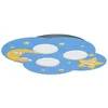 Image de Plafonnier ampoules LED - Lindby - lampe de plafond - - 41 x 35 x 3 cm - bleu