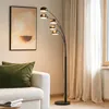 Image de Lampadaire salon - Lindby - lampe sur pied - - noir mat nickel mat