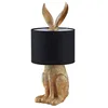 Image de Lampe à poser - Lindby - lampe de chevet - Tissu textile - noir doré