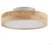 Image de LED Plafonnier Lanira à intensité variable (Moderne) en Marron Bois e. a. pour Salon & Salle manger (1 lampeà) bois plafonnier