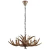 Image de Lindby Suspension Tejask à intensité variable (Traditionnel) en Marron e. a. pour Salon & Salle manger (à 6 lampes E14) Luminaire