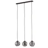 Image de Lindby Suspension en verre Valentina à intensité variable (Moderne) Gris Verre e. a. pour Salon & Salle manger (à 3 lampes E14)