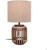 Image de Lampe de table - Lindby - lampe tabouret - Tissu textile Bois - gris bois