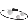 Image de Lucande Plafonnier Kulka à intensité variable (Moderne) en Noir Métal e. a. pour Salon & Salle manger (à 3 lampes G9) Luminaire