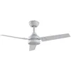 Image de LED Ventilateur de plafond avec lampe Aerallo (Moderne) en Blanc Métal e. a. pour Salon & Salle à manger (1 lampeà)