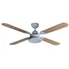 Image de LED Ventilateur de plafond avec lampe Tedric (Antique Classic) en Blanc Métal e. a. pour Salon & Salle à manger (1 lampeà)
