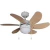 Image de Lindby Ventilateur de plafond avec lampe Minja (Moderne) en Blanc Métal e. a. pour Salon & Salle à manger (1 lampeà E14)