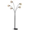 Image de Lampadaire salon - Lindby - lampe sur pied - Bambou - bois noir