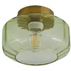 Image de Lindby Plafonnier Hildur à intensité variable en Vert Verre e. a. pour Salon & Salle manger (1 lampeà E27) Luminaire Lampe Plafond