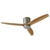 Image de Ventilateur de plafond avec éclairage ampoules LED - Lucande - lampe avec ventilateur intégré - Bois - bois nickel