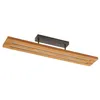 Image de LED Plafonnier Nesaja à intensité variable (Traditionnel) en Marron Bois e. a. pour Salon & Salle manger (1 lampeà) bois