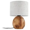 Image de Lampe à poser - Lindby - lampe de chevet - Bois Tissu textile - bois