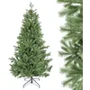 Image de Sapin de Noël Artificiel 180 cm avec Pied   1252 Branches (806 PE + 446 PVC) Environ 65 % PE Aspect Naturel et Dense