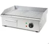 Image de Plancha Professionnelle - VERTES - 3000W - Acier Inox - Surface de Gril Rainurée 55x35cm - Thermostat - Température 50-300°C