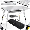 Image de Table de camping pliante - KESSER - Cadre en aluminium - 120x70 cm - Réglable en hauteur (45-699 cm)