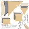 Image de Voile dombrage carrée - KESSER - Dimensions 3x3m - Crème - Tissu HDPE 185g/m² - Protection UV 85% - Hydrofuge