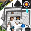 Image de Buts de football pop-up rouges pour enfants - KESSER - 2 buts - 120 x 90 x 90 cm - Barres en fibre de verre renforcées