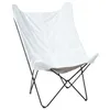 Image de Fauteuil papillon en velours blanc NYBRO