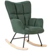 Image de Chaise à bascule vert foncé OULU