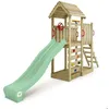 Image de WICKEY Aire de jeux Wickey JoyFlyer avec toit en bois vert pastel
