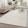 Image de the carpet Everest - tapis salon effet 3D haute densité de poils et agréablement doux Crème 140 x 200 cm Design - 2404