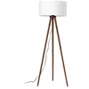 Image de Lindby Lampadaire Tissu Charlia (Scandinave) en Marron Textile e. a. pour Salon & Salle à manger (1 lampeà E27) Sur Pied Lampe a