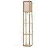 Image de Lindby Lampadaire Bois Birta (Moderne) en Marron e. a. pour Salon & Salle à manger (1 lampeà E27) Sur Pied Lampe a de Sol