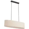Image de Suspension - Lindby - lampe suspendue - Tissu textile - 78 x 22 x 20 cm - beige