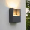 Image de LED Applique Exterieur Aurali (Moderne) en Noir Aluminium (1 lampeà) Murale Luminaire Lampe Jardin Eclairage d'exterieur