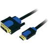 Image de Câble adaptateur HDMI mâle   DVI D mâle LogiLink 2 m   noir or plaqué blindage partiel