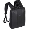 Image de Sac à dos - RIVACASE - Noir - Compatible avec tablette jusquà 10 1 pouces - Polyester et cuir synthétique