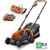 Image de Tondeuse à gazon à batterie FUXTEC FX-E1RM20-Set 40V 2x20V 33 cm avec 2 batteries 2Ah et double chargeur